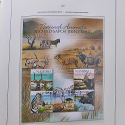 Collection timbres de Namibie 1990-2010 oblitérés dans album Leuchtturm.