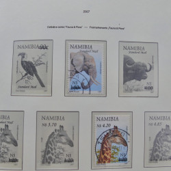 Collection timbres de Namibie 1990-2010 oblitérés dans album Leuchtturm.