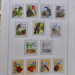 Collection timbres de Namibie 1990-2010 oblitérés dans album Leuchtturm.