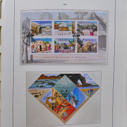 Collection timbres de Namibie 1990-2010 oblitérés dans album Leuchtturm.