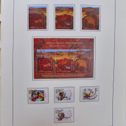 Collection timbres de Namibie 1990-2010 oblitérés dans album Leuchtturm.