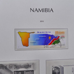 Collection timbres de Namibie 1990-2010 oblitérés dans album Leuchtturm.