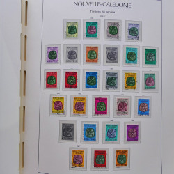 Collection timbres de Nouvelle Calédonie 1959-2014 oblitérés en album Leuchtturm.