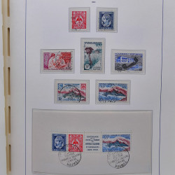 Collection timbres de Nouvelle Calédonie 1959-2014 oblitérés en album Leuchtturm.