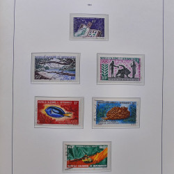 Collection timbres de Nouvelle Calédonie 1959-2014 oblitérés en album Leuchtturm.