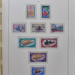Collection timbres de Nouvelle Calédonie 1959-2014 oblitérés en album Leuchtturm.