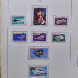 Collection timbres de Nouvelle Calédonie 1959-2014 oblitérés en album Leuchtturm.