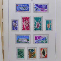Collection timbres de Nouvelle Calédonie 1959-2014 oblitérés en album Leuchtturm.