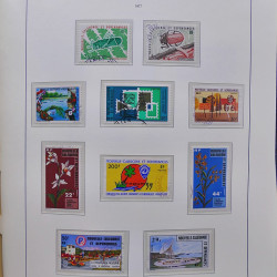 Collection timbres de Nouvelle Calédonie 1959-2014 oblitérés en album Leuchtturm.