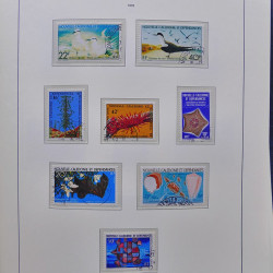 Collection timbres de Nouvelle Calédonie 1959-2014 oblitérés en album Leuchtturm.