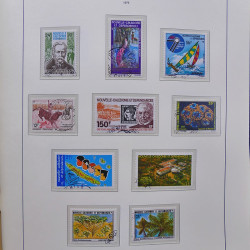 Collection timbres de Nouvelle Calédonie 1959-2014 oblitérés en album Leuchtturm.