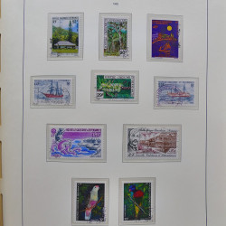 Collection timbres de Nouvelle Calédonie 1959-2014 oblitérés en album Leuchtturm.