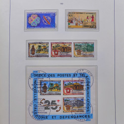 Collection timbres de Nouvelle Calédonie 1959-2014 oblitérés en album Leuchtturm.