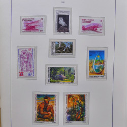 Collection timbres de Nouvelle Calédonie 1959-2014 oblitérés en album Leuchtturm.