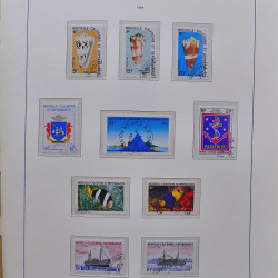 Collection timbres de Nouvelle Calédonie 1959-2014 oblitérés en album Leuchtturm.