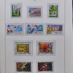 Collection timbres de Nouvelle Calédonie 1959-2014 oblitérés en album Leuchtturm.