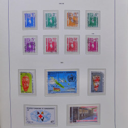 Collection timbres de Nouvelle Calédonie 1959-2014 oblitérés en album Leuchtturm.