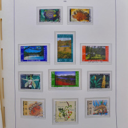 Collection timbres de Nouvelle Calédonie 1959-2014 oblitérés en album Leuchtturm.