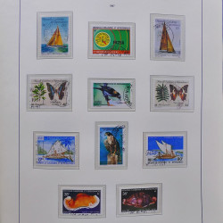 Collection timbres de Nouvelle Calédonie 1959-2014 oblitérés en album Leuchtturm.