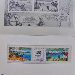 Collection timbres de Nouvelle Calédonie 1959-2014 oblitérés en album Leuchtturm.