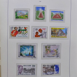 Collection timbres de Nouvelle Calédonie 1959-2014 oblitérés en album Leuchtturm.