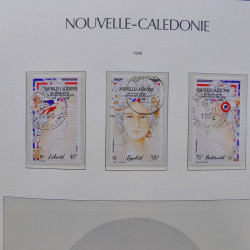 Collection timbres de Nouvelle Calédonie 1959-2014 oblitérés en album Leuchtturm.