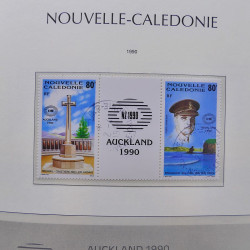 Collection timbres de Nouvelle Calédonie 1959-2014 oblitérés en album Leuchtturm.