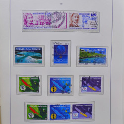 Collection timbres de Nouvelle Calédonie 1959-2014 oblitérés en album Leuchtturm.