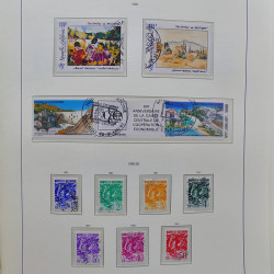 Collection timbres de Nouvelle Calédonie 1959-2014 oblitérés en album Leuchtturm.