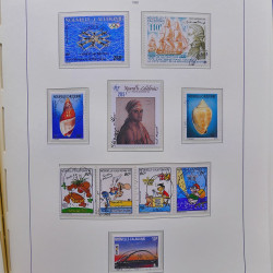 Collection timbres de Nouvelle Calédonie 1959-2014 oblitérés en album Leuchtturm.