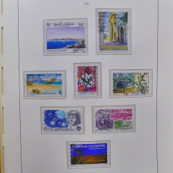 Collection timbres de Nouvelle Calédonie 1959-2014 oblitérés en album Leuchtturm.