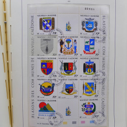 Collection timbres de Nouvelle Calédonie 1959-2014 oblitérés en album Leuchtturm.