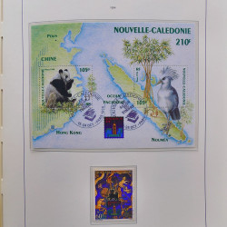 Collection timbres de Nouvelle Calédonie 1959-2014 oblitérés en album Leuchtturm.
