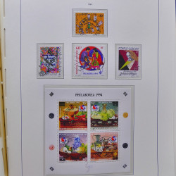 Collection timbres de Nouvelle Calédonie 1959-2014 oblitérés en album Leuchtturm.