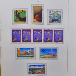 Collection timbres de Nouvelle Calédonie 1959-2014 oblitérés en album Leuchtturm.