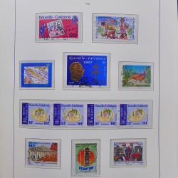 Collection timbres de Nouvelle Calédonie 1959-2014 oblitérés en album Leuchtturm.