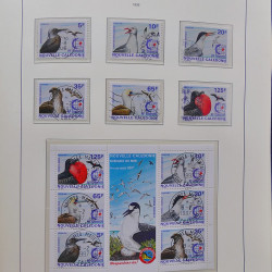 Collection timbres de Nouvelle Calédonie 1959-2014 oblitérés en album Leuchtturm.