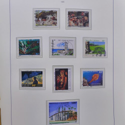 Collection timbres de Nouvelle Calédonie 1959-2014 oblitérés en album Leuchtturm.