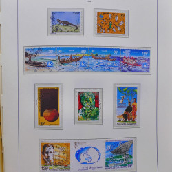 Collection timbres de Nouvelle Calédonie 1959-2014 oblitérés en album Leuchtturm.