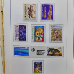 Collection timbres de Nouvelle Calédonie 1959-2014 oblitérés en album Leuchtturm.