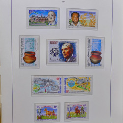 Collection timbres de Nouvelle Calédonie 1959-2014 oblitérés en album Leuchtturm.