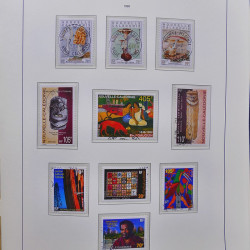 Collection timbres de Nouvelle Calédonie 1959-2014 oblitérés en album Leuchtturm.