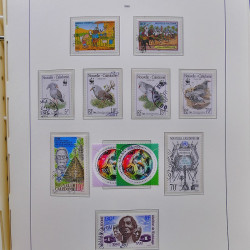 Collection timbres de Nouvelle Calédonie 1959-2014 oblitérés en album Leuchtturm.