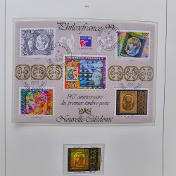 Collection timbres de Nouvelle Calédonie 1959-2014 oblitérés en album Leuchtturm.