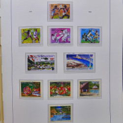 Collection timbres de Nouvelle Calédonie 1959-2014 oblitérés en album Leuchtturm.