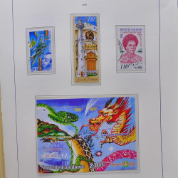 Collection timbres de Nouvelle Calédonie 1959-2014 oblitérés en album Leuchtturm.