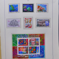 Collection timbres de Nouvelle Calédonie 1959-2014 oblitérés en album Leuchtturm.