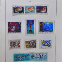 Collection timbres de Nouvelle Calédonie 1959-2014 oblitérés en album Leuchtturm.