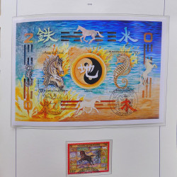 Collection timbres de Nouvelle Calédonie 1959-2014 oblitérés en album Leuchtturm.