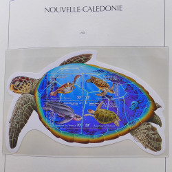 Collection timbres de Nouvelle Calédonie 1959-2014 oblitérés en album Leuchtturm.